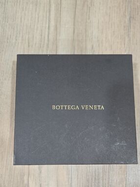 Bottega Veneta Black Box with Gold Logo Center